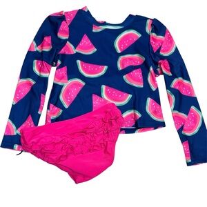 Watermelon Print Kids Swim Set